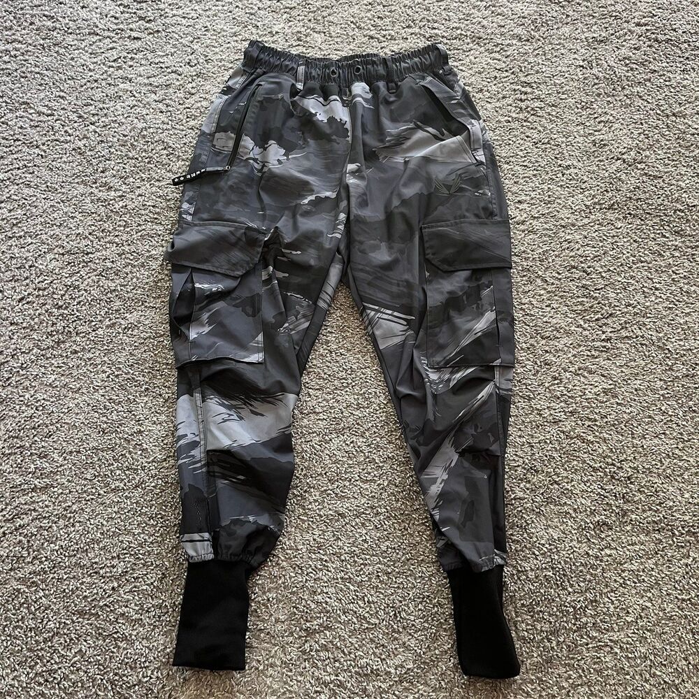 ASRV Tetra-Lite Cargo High Rib Jogger Pants DSG-0350 Black Brushed Camo Small